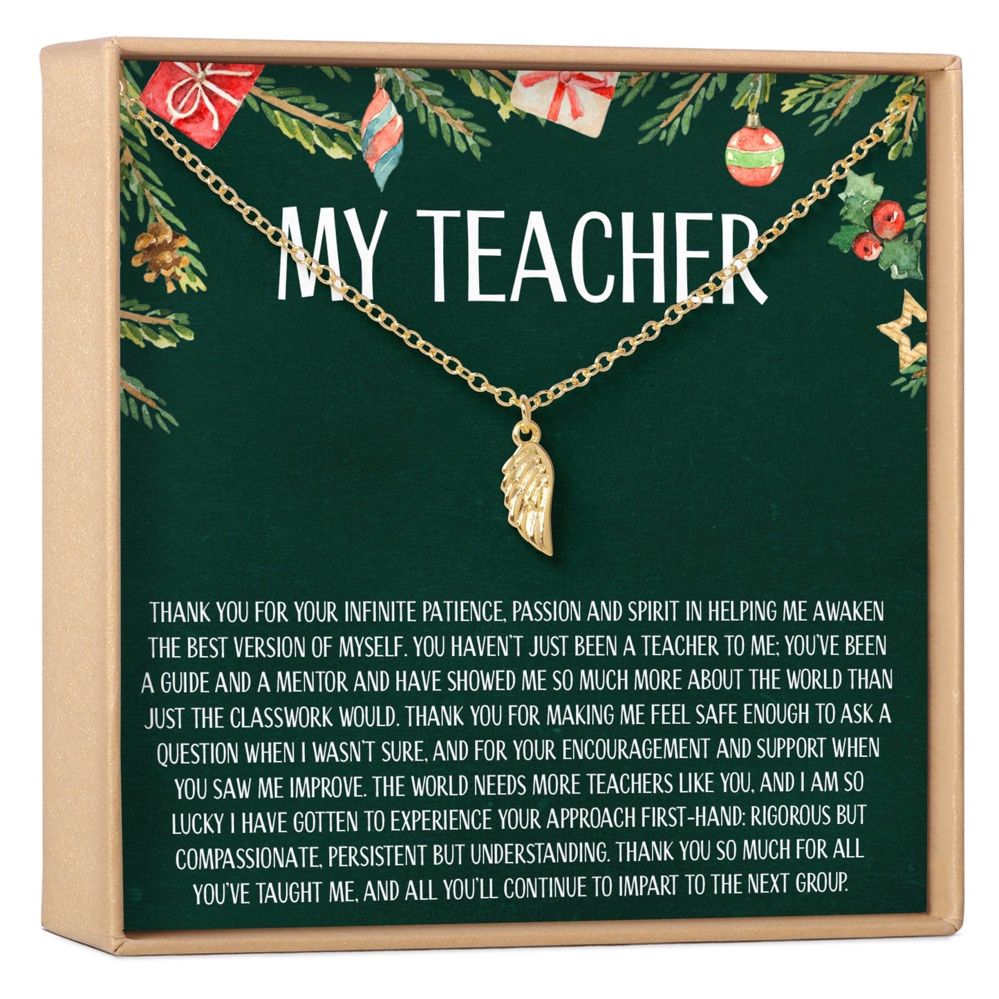 Christmas Gift for Teacher Necklace, Multiple Styles