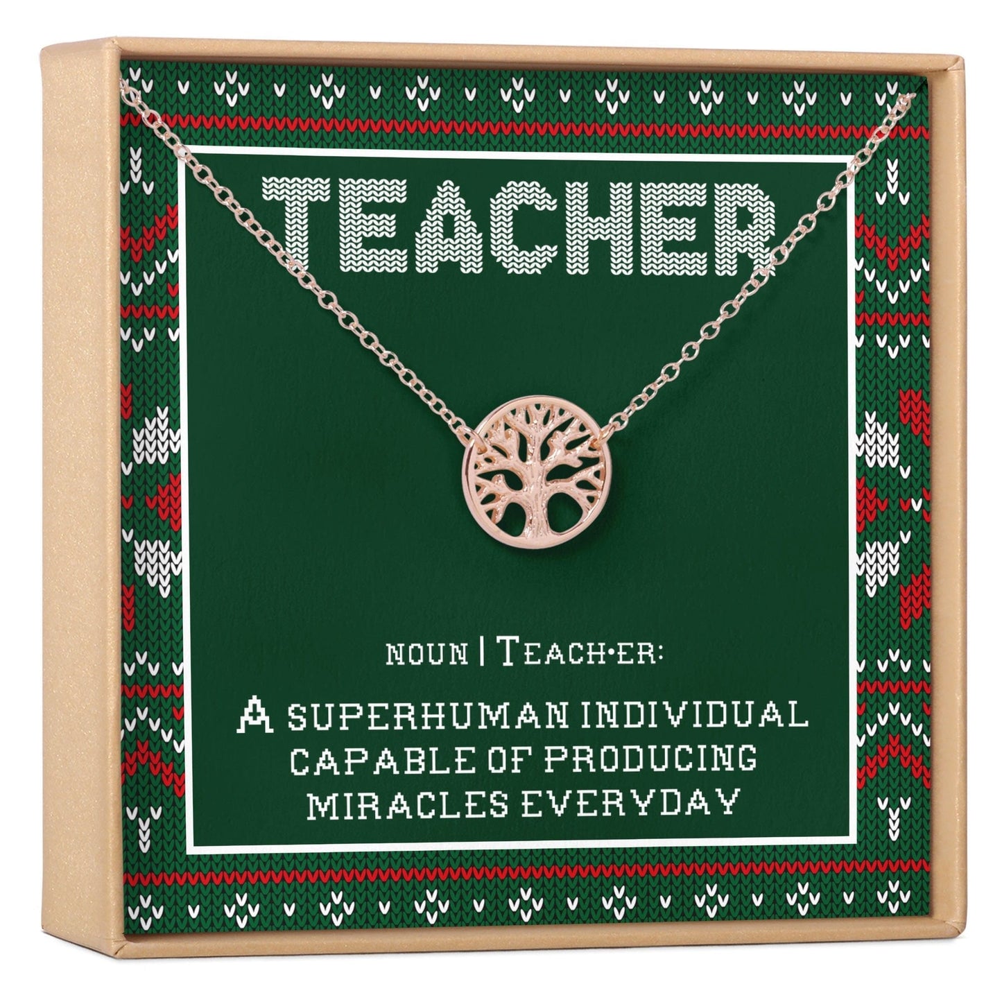 Christmas Gift for Teacher Necklace, Multiple Styles