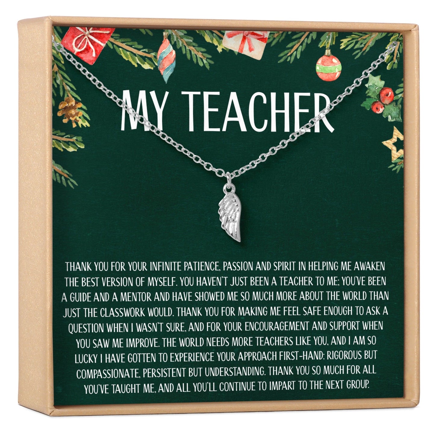 Christmas Gift for Teacher Necklace, Multiple Styles