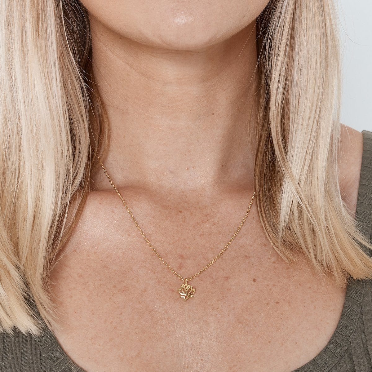 Christmas Gift for Yoga Teacher Lotus Necklace