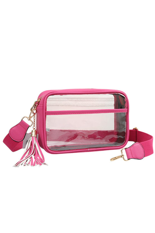 Women's Clear PU Cross Body Camera Bag Crossbody