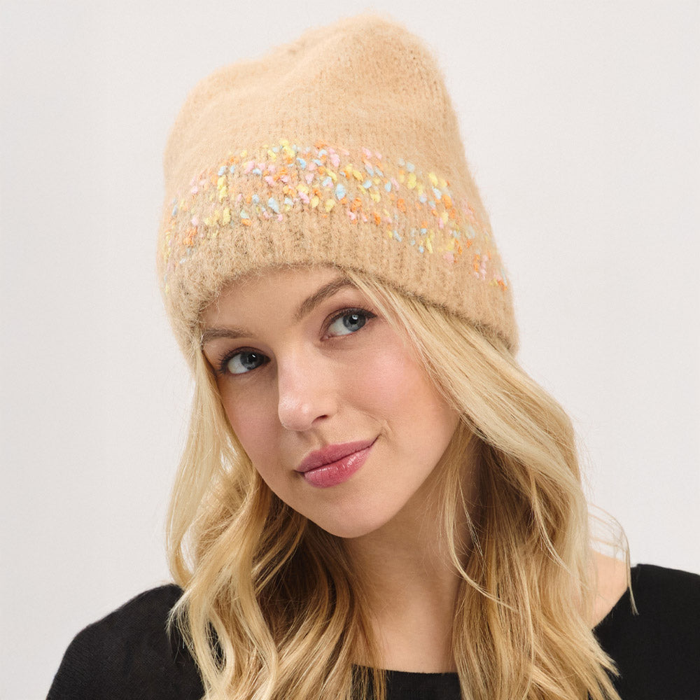 Confetti Solid Winter Beanie Hat