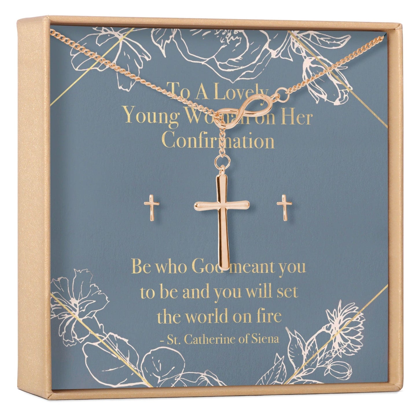 Confirmation Cross earring and Necklace Set Jewelry Set