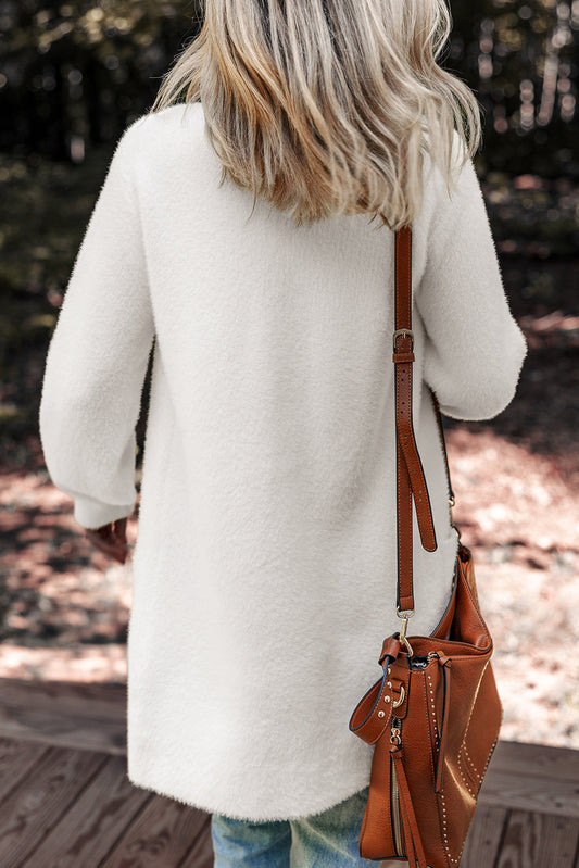 Brooklyn Front Midi Solid Cardigan