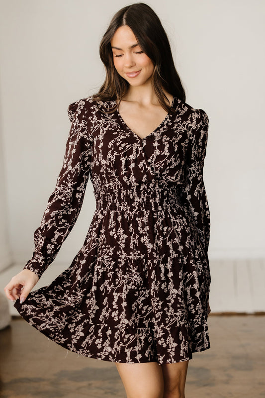 Serenity Waist Flared Mini Dress