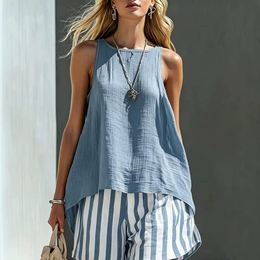 Women's V-Neck Long-Sleeve Loose-Fit Button-Up Shirt