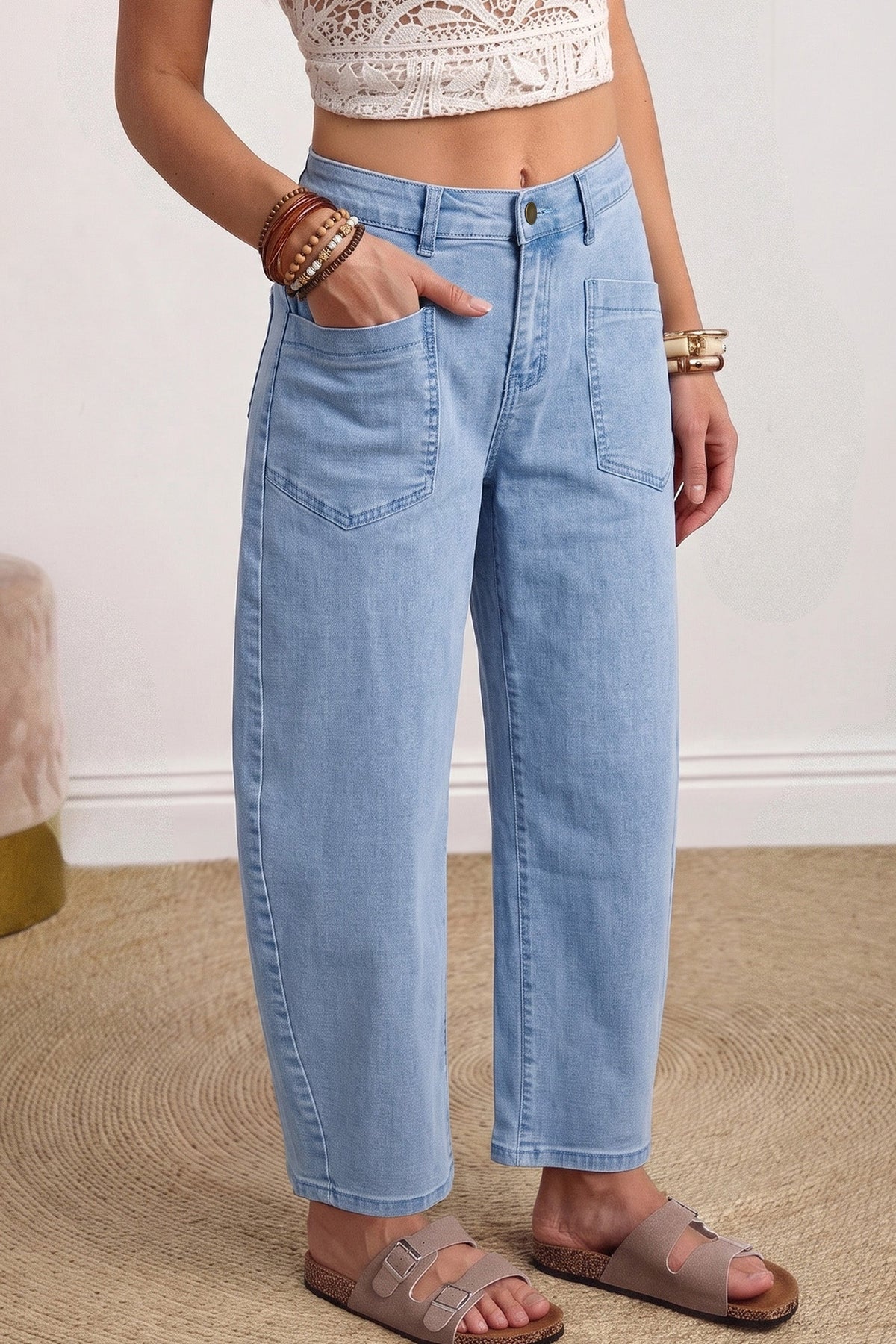 Briar Barrel Jeans | Patch Pocket Denim