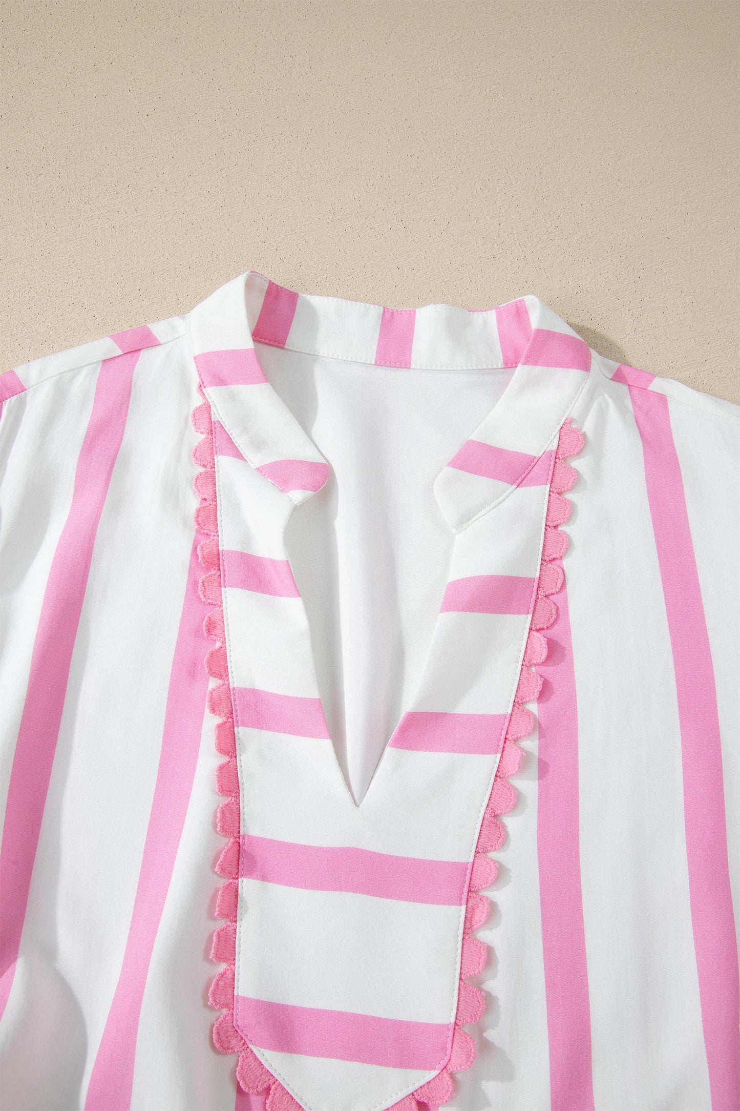 Plus Size Stripe V-Neck Tiered Maxi Dress