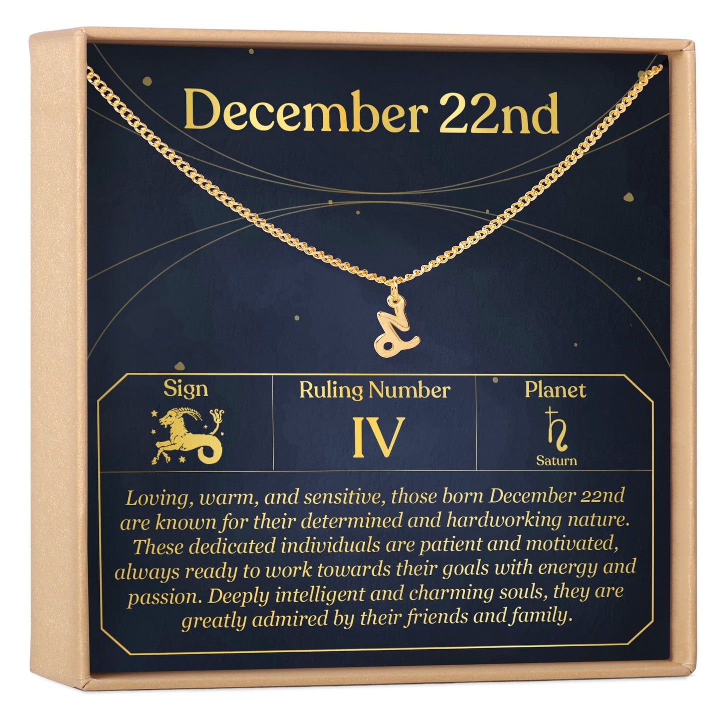December 22nd Capricorn Necklace