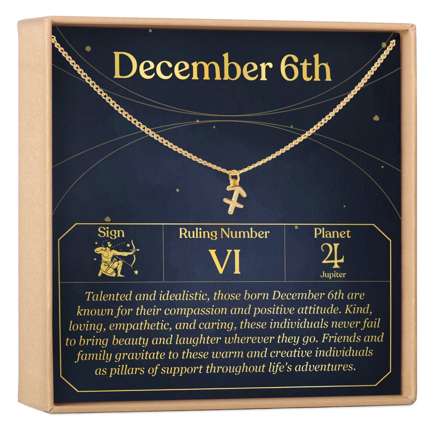 December 6th Sagittarius Necklace
