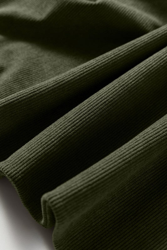 Michelle Pleated Corduroy Mini Dress