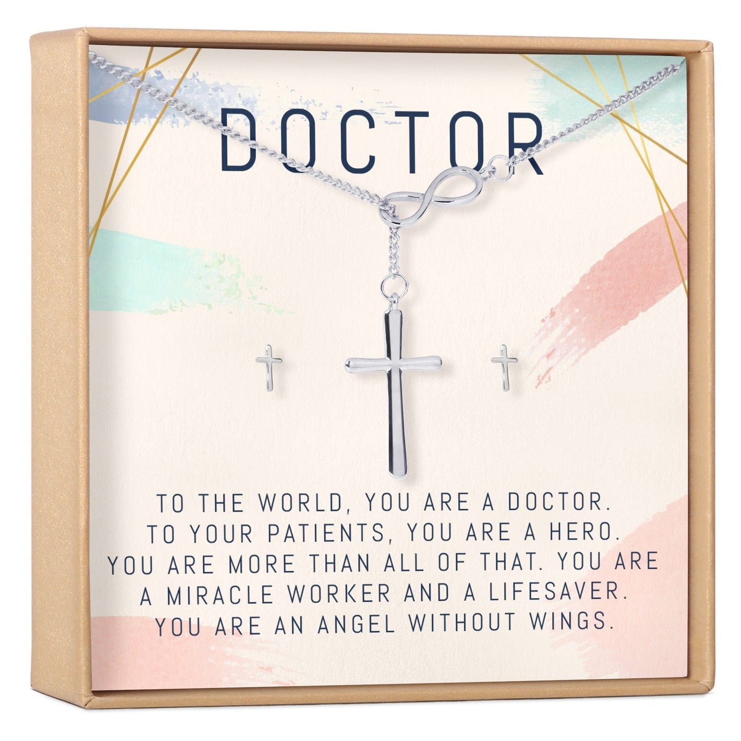 Doctor Cross Earring and Necklace  Jewelry Set
