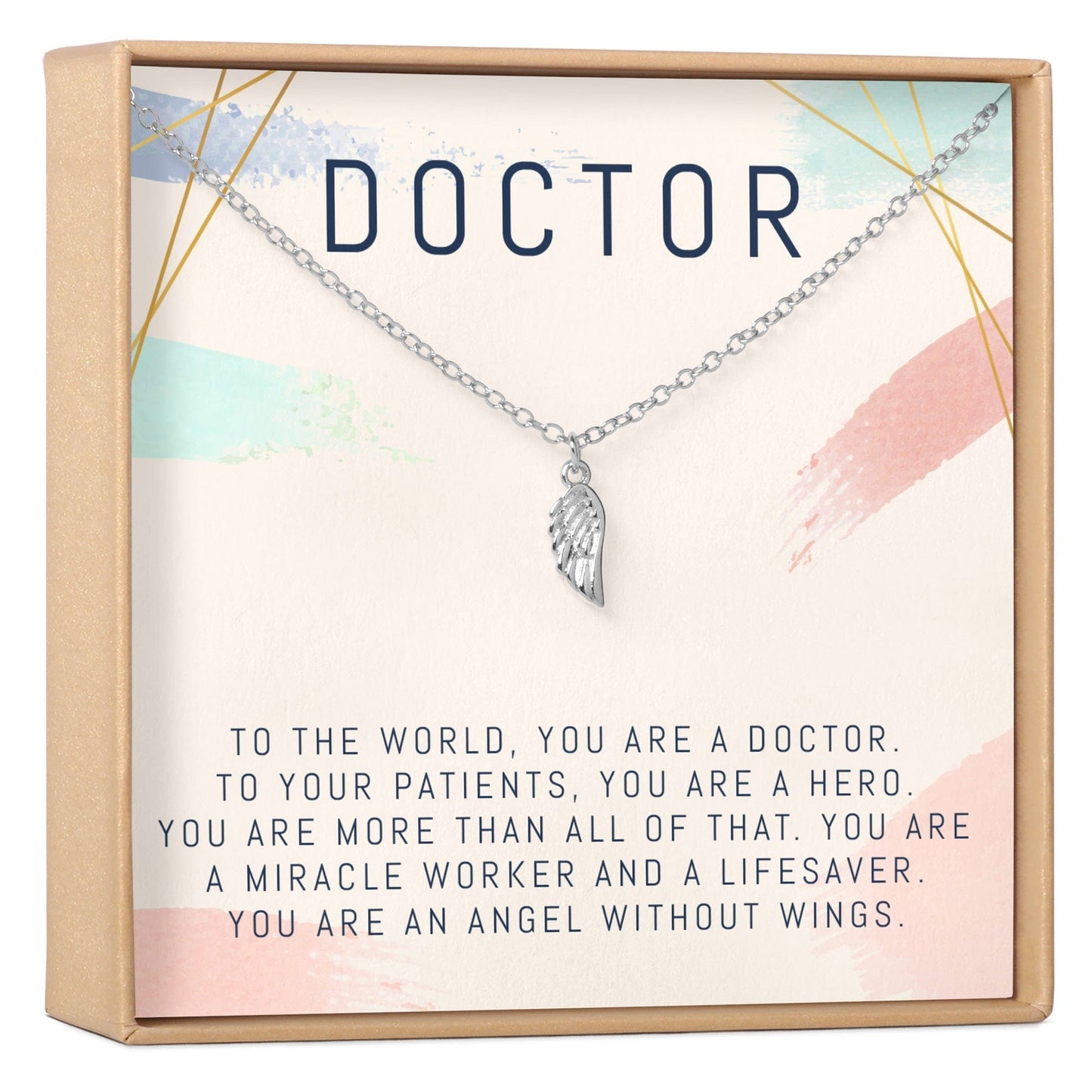 Doctor Wing Pendant Necklace