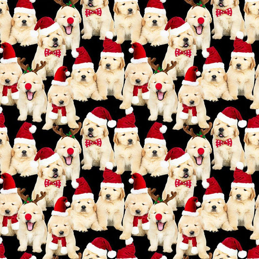 Dogs in Santa Hats Shorter Fit & Flare Dress