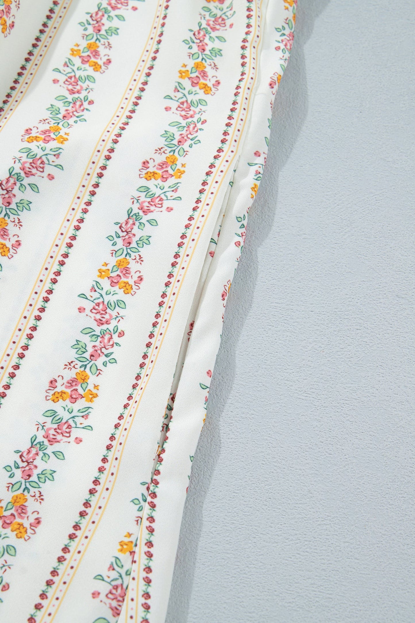 Floral Contrast Ribbon Bow Lace Square Mini Dress