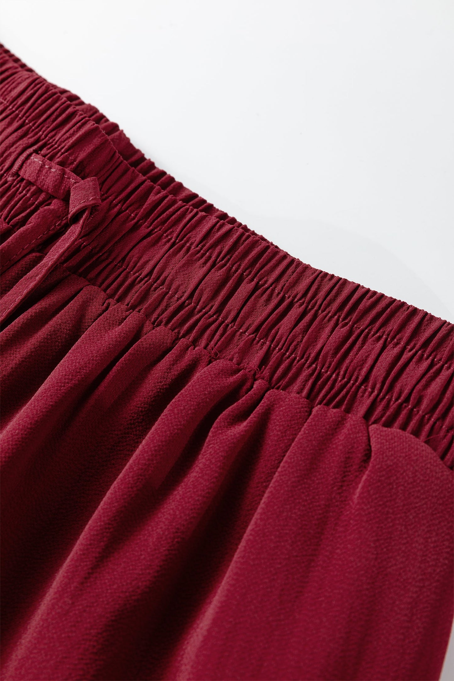 Solid Frilled Tiered Drawstring Waist Maxi Skirt