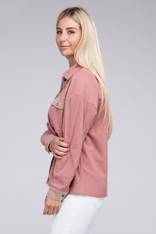 Two Tone Flap Pocket Shirt