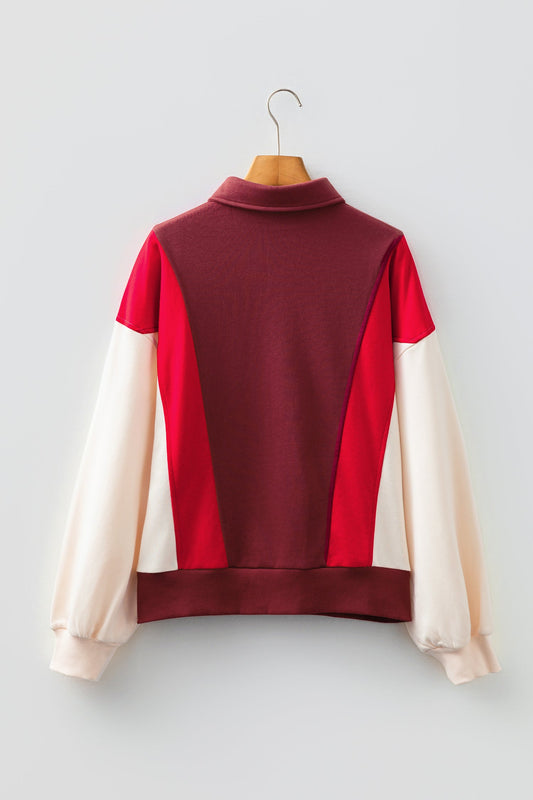 Whitley Patchwork Snap Oversize Hoodie