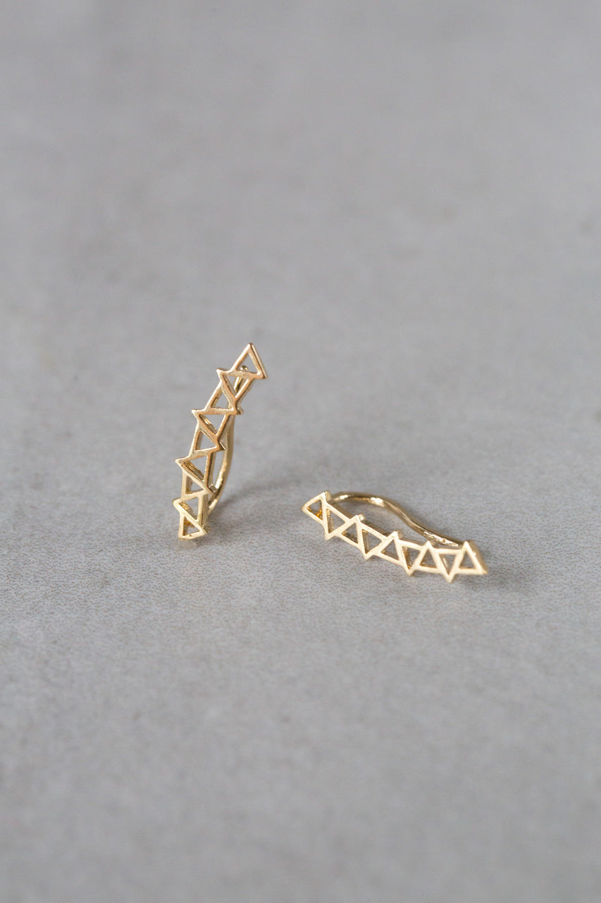 Jagged Ear Pin Earrings