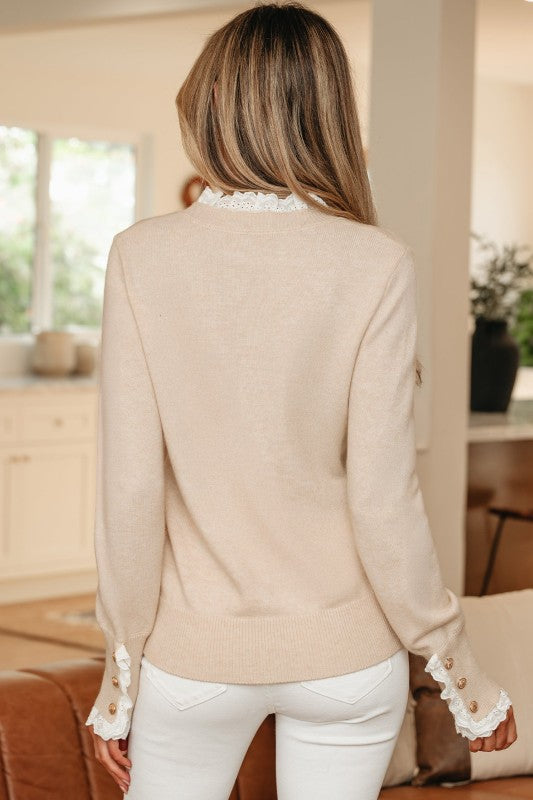 Madalyn Patchwork Cuffs Loose Sweater trendy women's boutique clothing