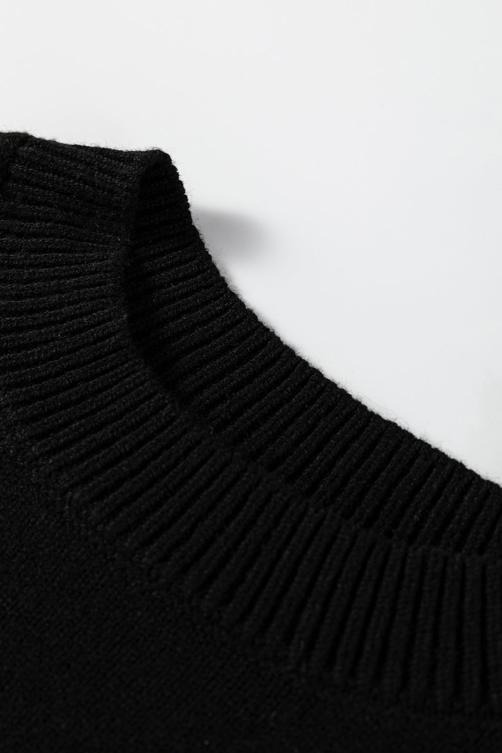 Colorblock Crew Neck Drop Shoulder Sweater