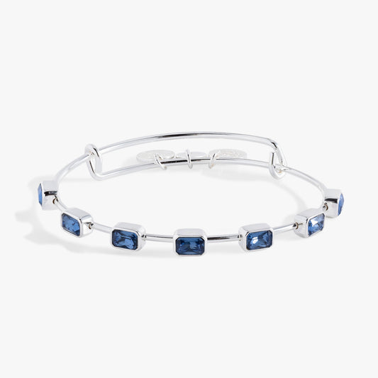 September Birthstone Emerald Cut Bangle