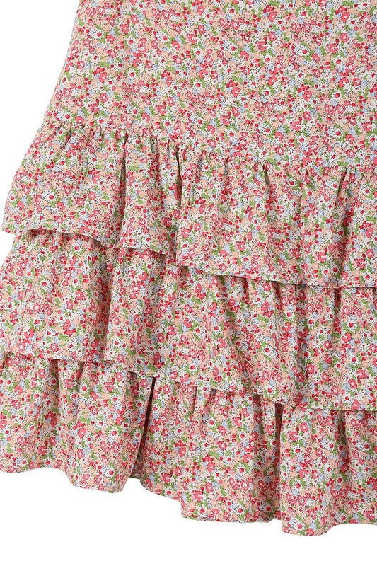 Tierd floral skirt - bottom