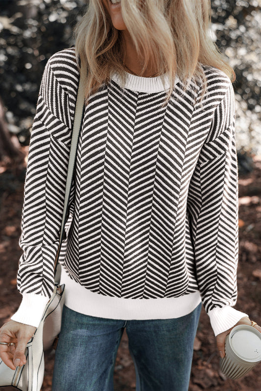 Evelyn Edge Drop Shoulder Sweater