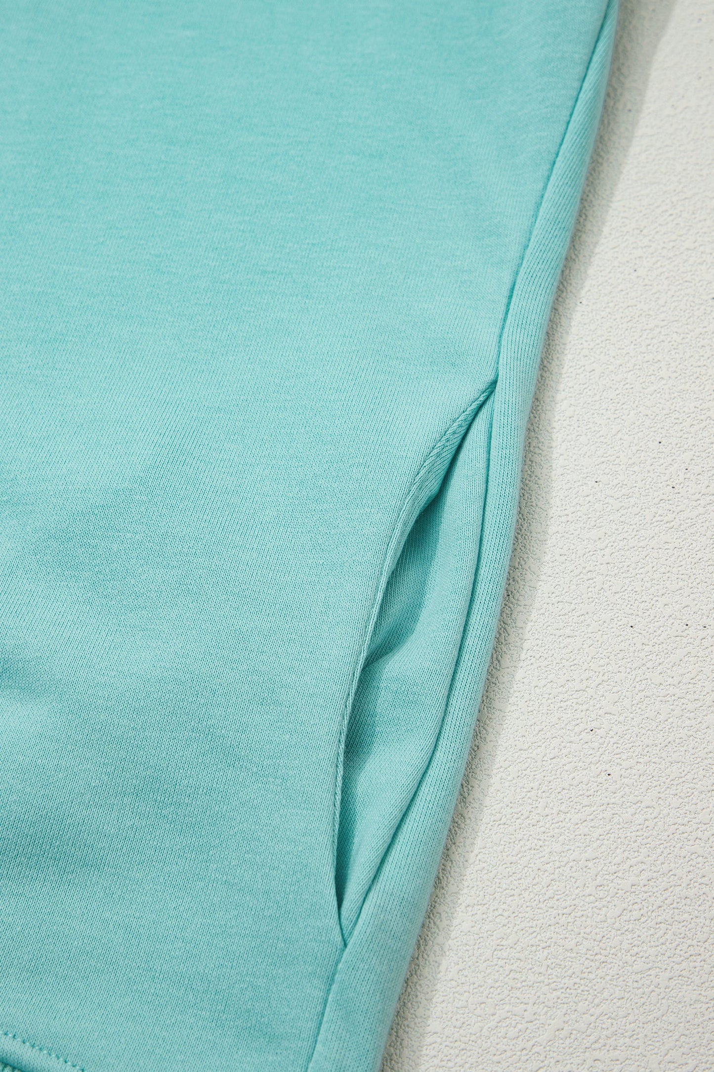 Solid Mock Neck Cap Sleeve Oversized Top