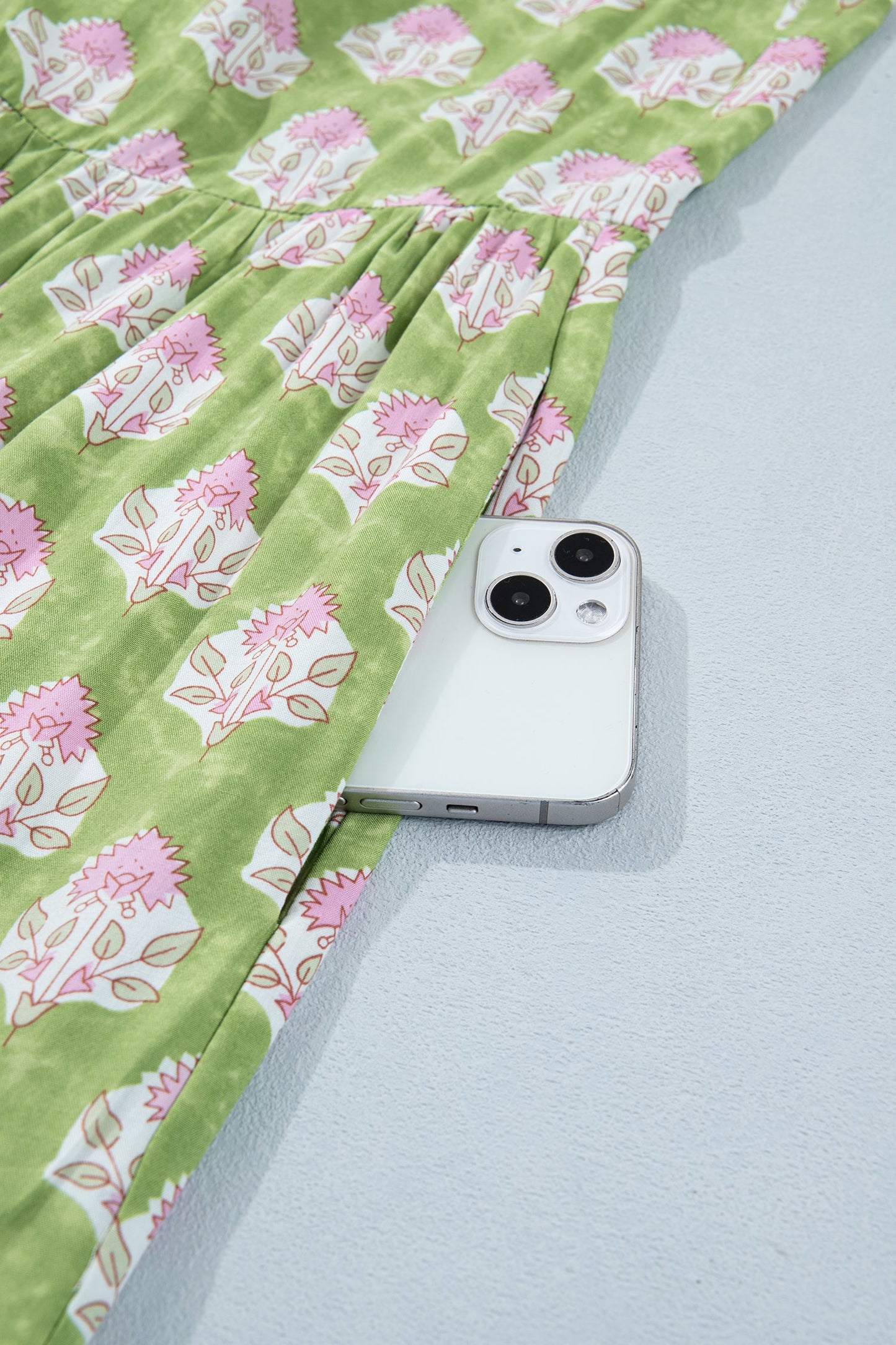 Floral Stripe Patchwork Knot Strap Maxi Dress