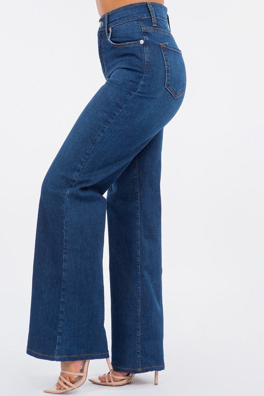 Wide Leg Jean in Dark Wash