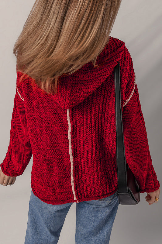 Olivia Knit Drawstring Hooded Sweater