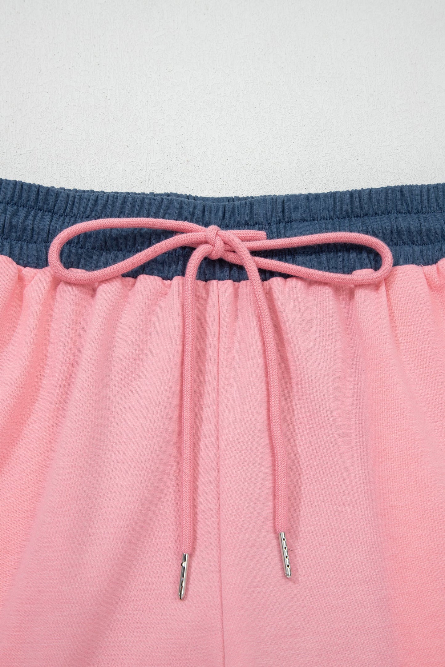 Colorblock Patchwork Varsity Stripe Drawstring Shorts