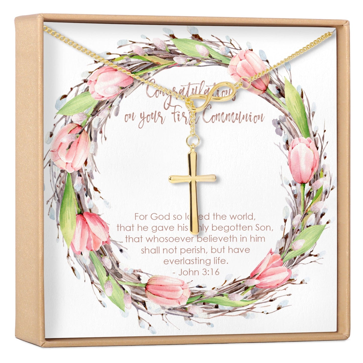 First Communion Cross Necklace