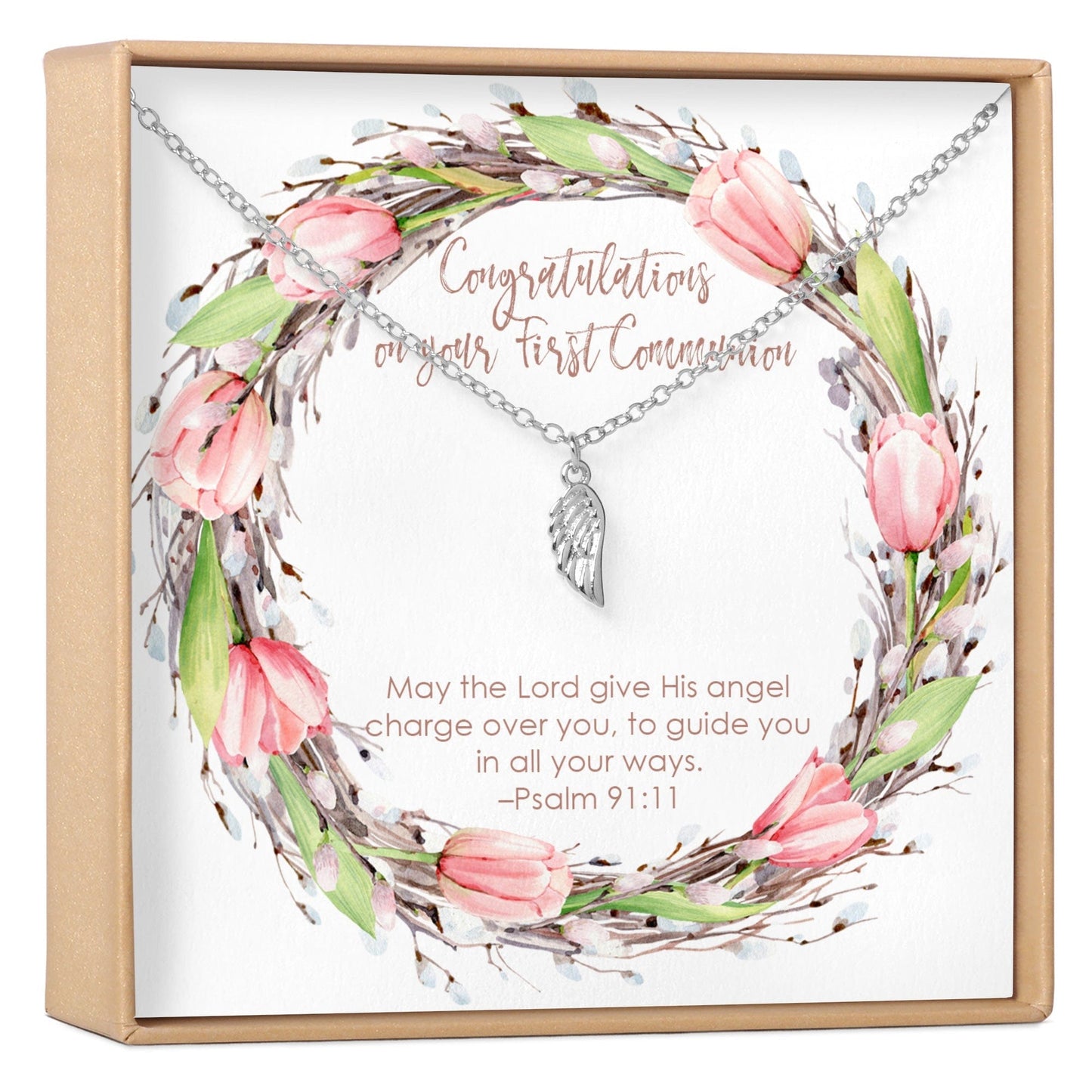 First Communion Wing Necklace