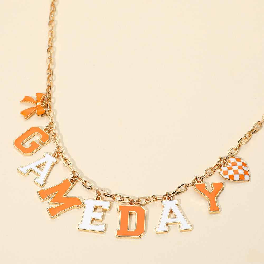 GAME DAY Letter Charm Station Necklace