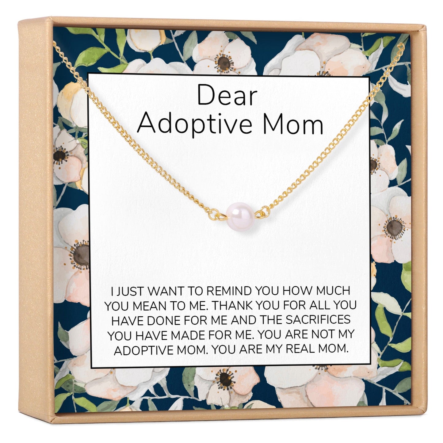 Gift for Adoptive Mom Pearl Necklace