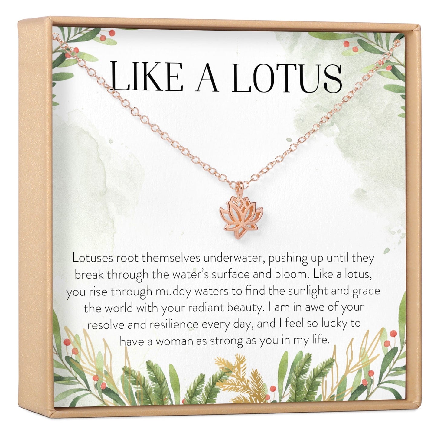 Gifts for Women with Cancer Lotus Necklace