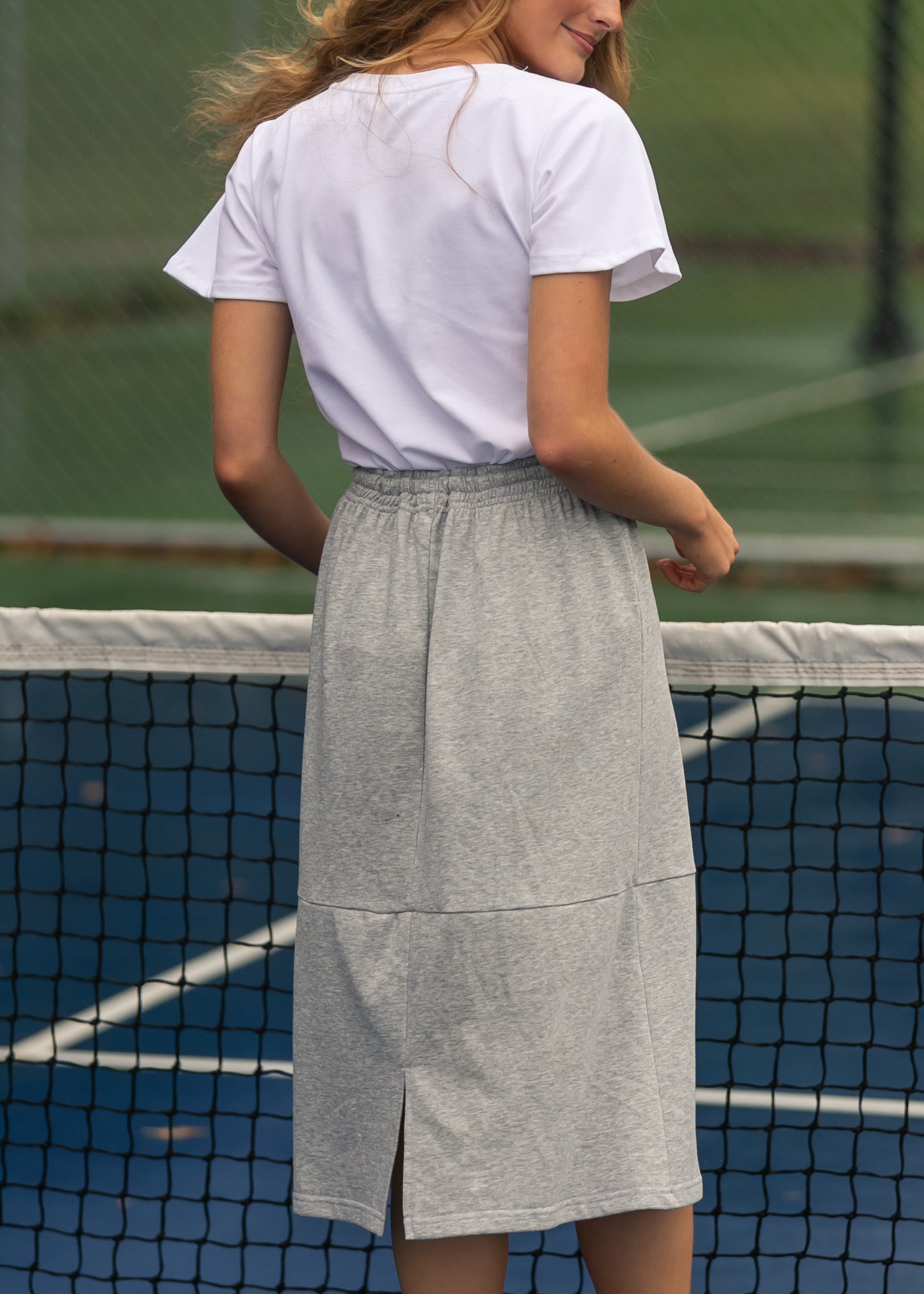 Gracie Midi Sweatshirt Skirt Dress