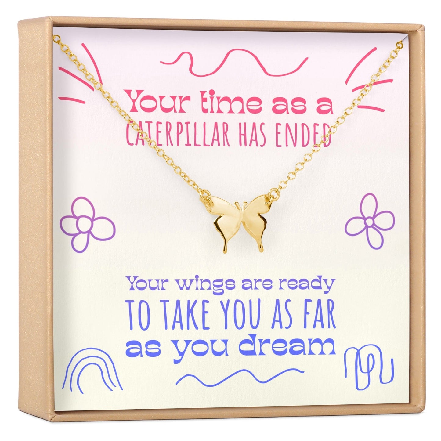 Graduation Butterfly Pendant Necklace