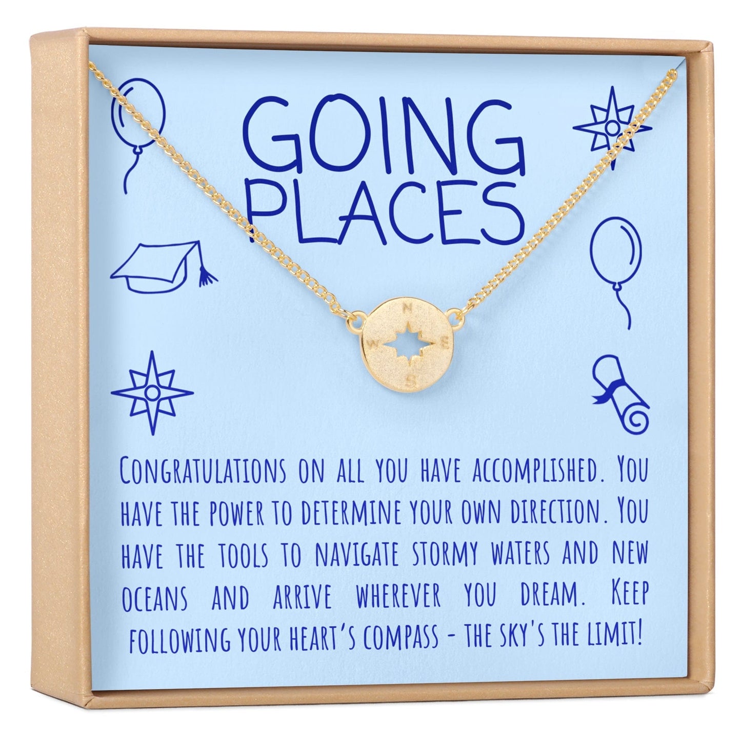Graduation Compass Necklace