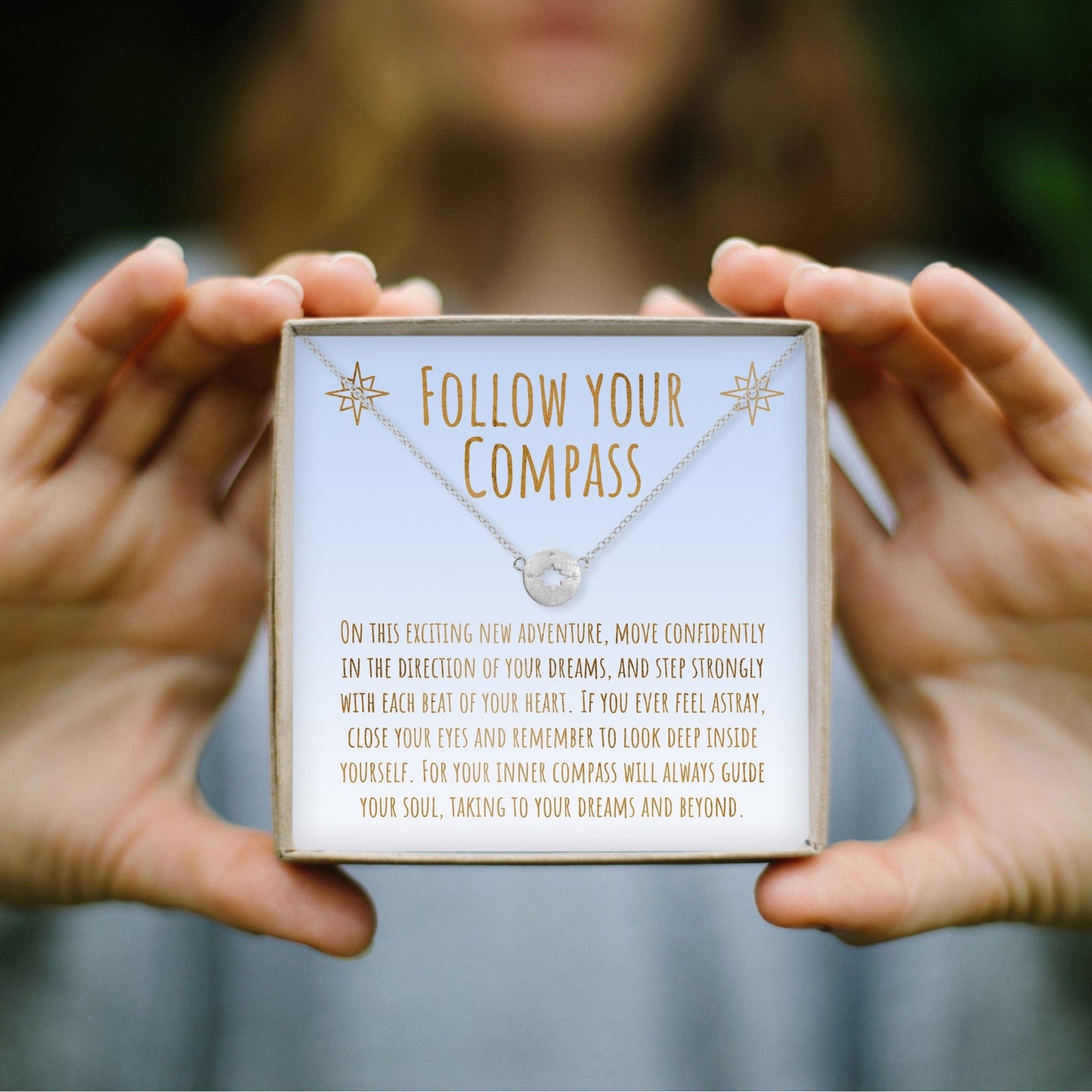 Graduation Compass Necklace