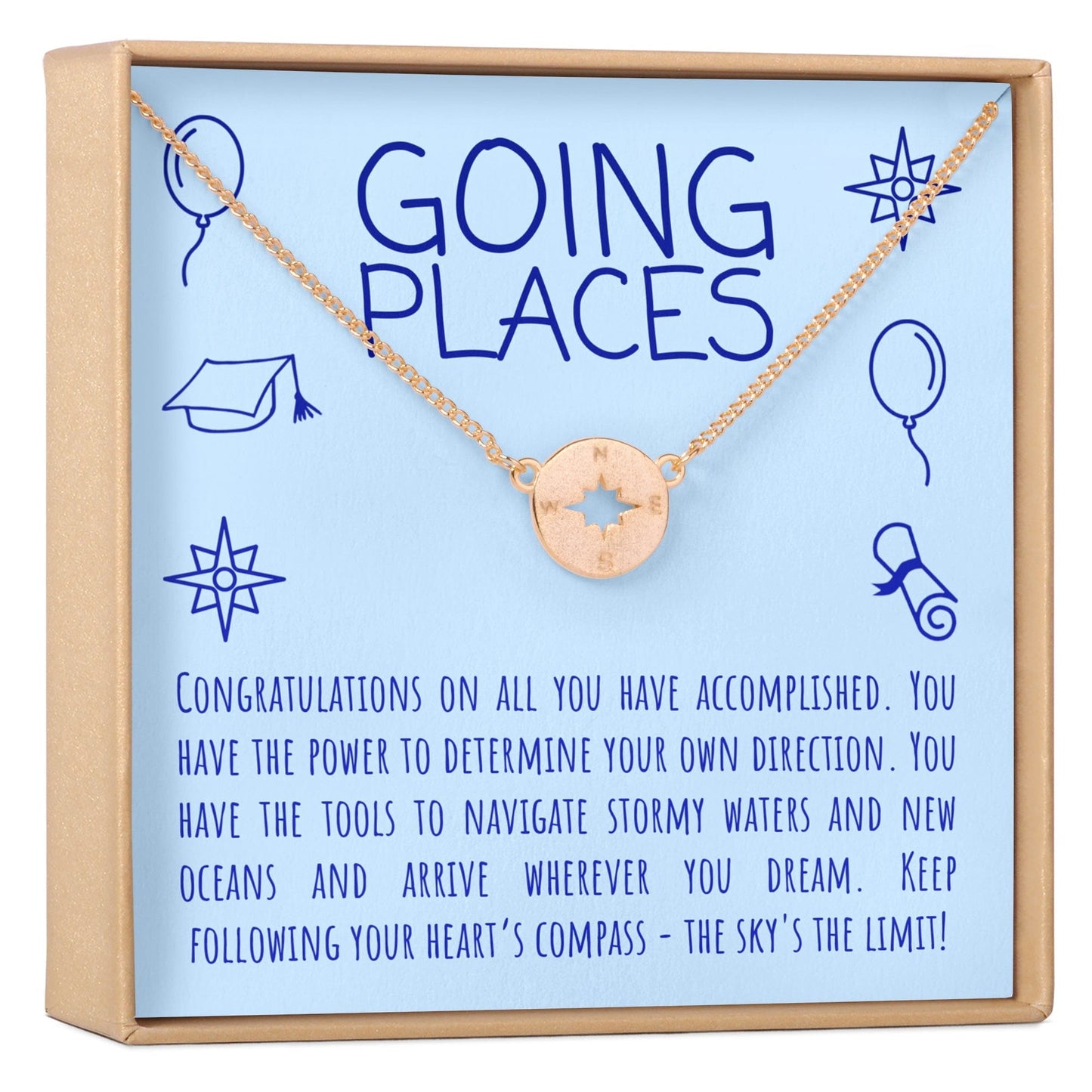 Graduation Compass Necklace
