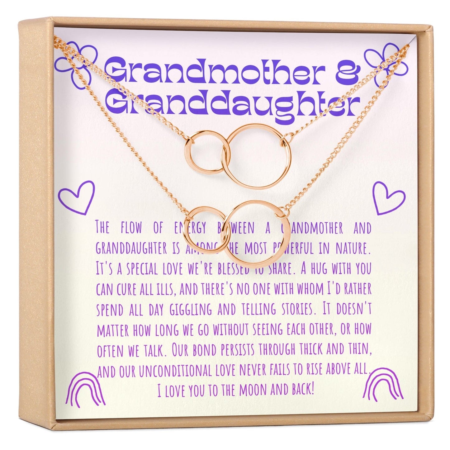Grandmother & Granddaughter Necklace, Multiple Styles