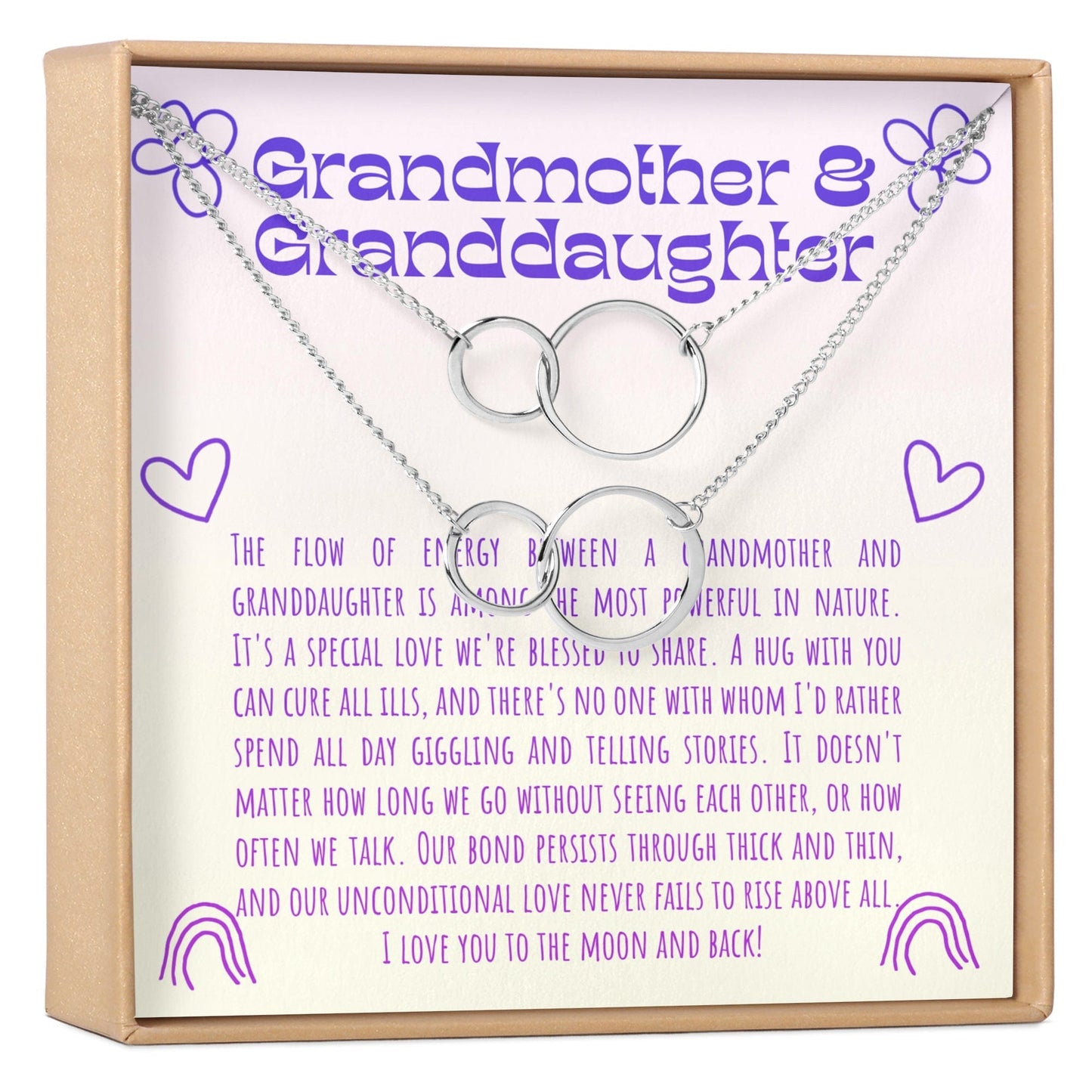 Grandmother & Granddaughter Necklace, Multiple Styles