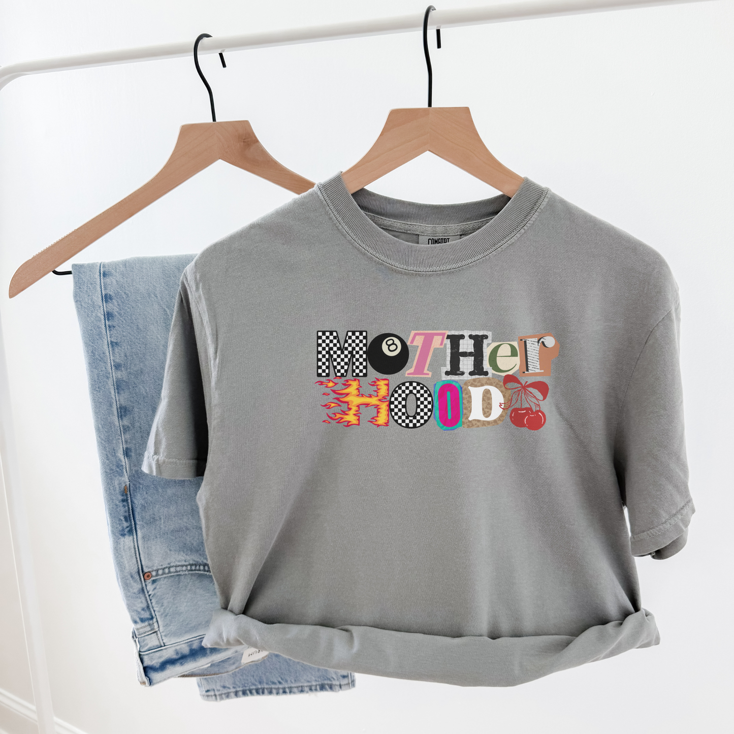 Mother Hood Graphic Tee – Trendy Mama Statement Shirt