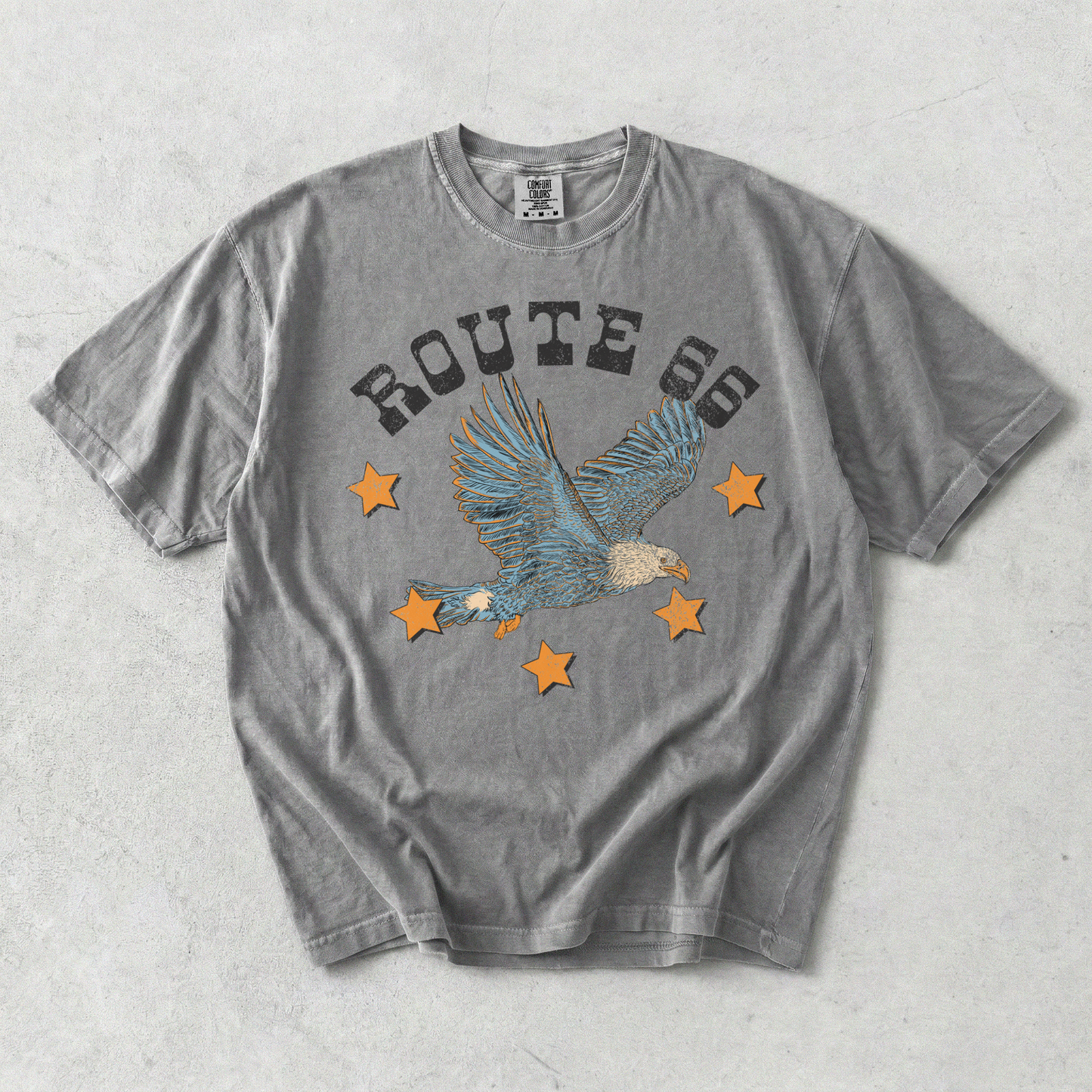 Route 66 Eagle Graphic Tee | Retro Western Route 66 T-Shirt