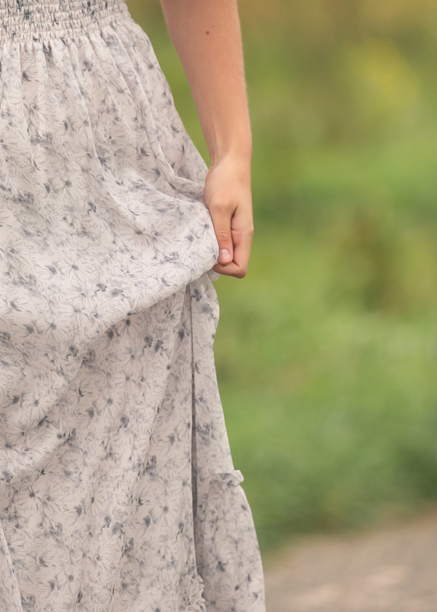 Isabella Blue Floral V-Neck Maxi Dress