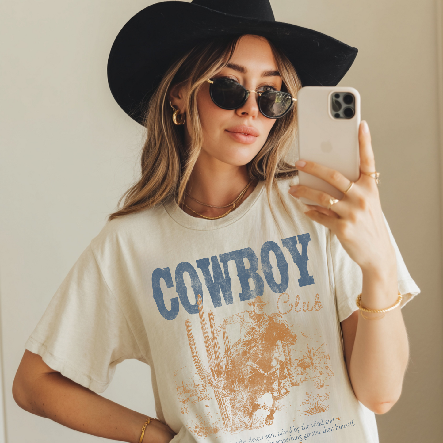 Cowboy Club Graphic Tee – Western Cowboy Shirt
