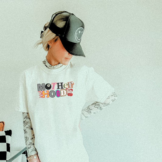 Mother Hood Graphic Tee – Trendy Mama Statement Shirt